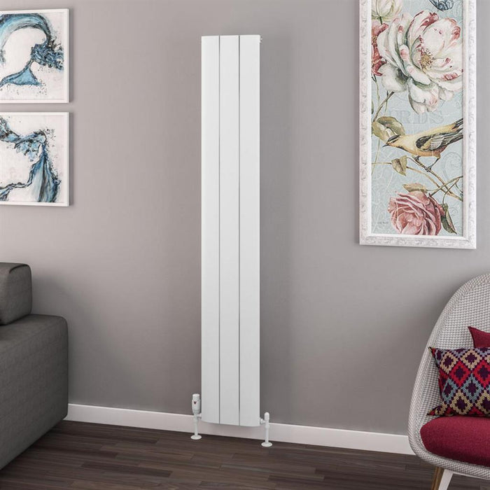 Eastbrook Withington Aluminium Vertical Designer Radiator - Matt White