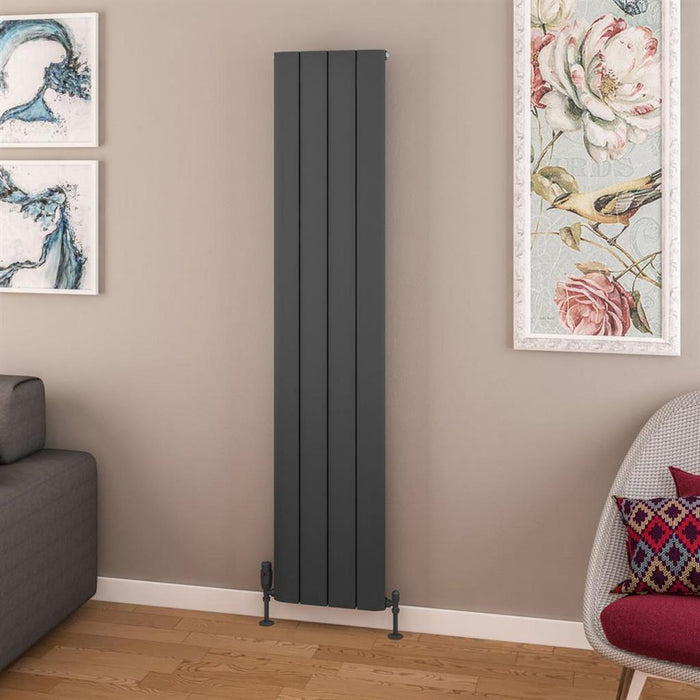 Eastbrook Withington Aluminium Vertical Designer Radiator - Matt Anthracite