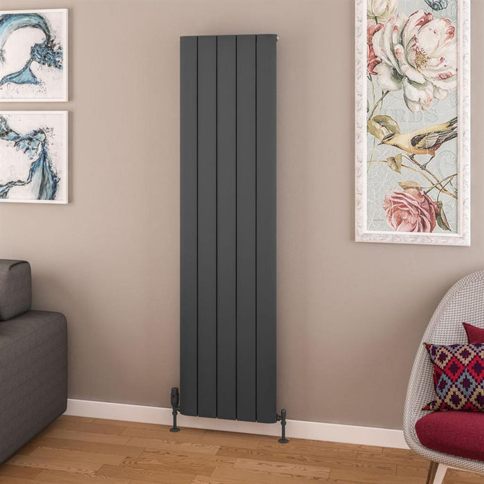 Eastbrook Withington Aluminium Vertical Designer Radiator - Matt Anthracite