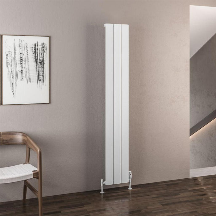 Eastbrook Malmesbury Aluminium Vertical Designer Radiator - Matt White