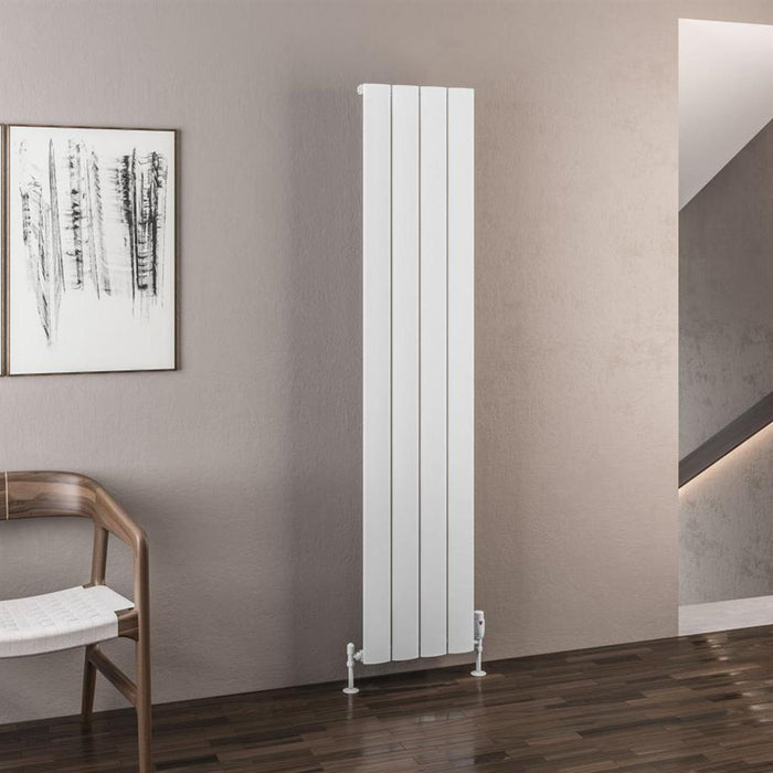 Eastbrook Malmesbury Aluminium Vertical Designer Radiator - Matt White