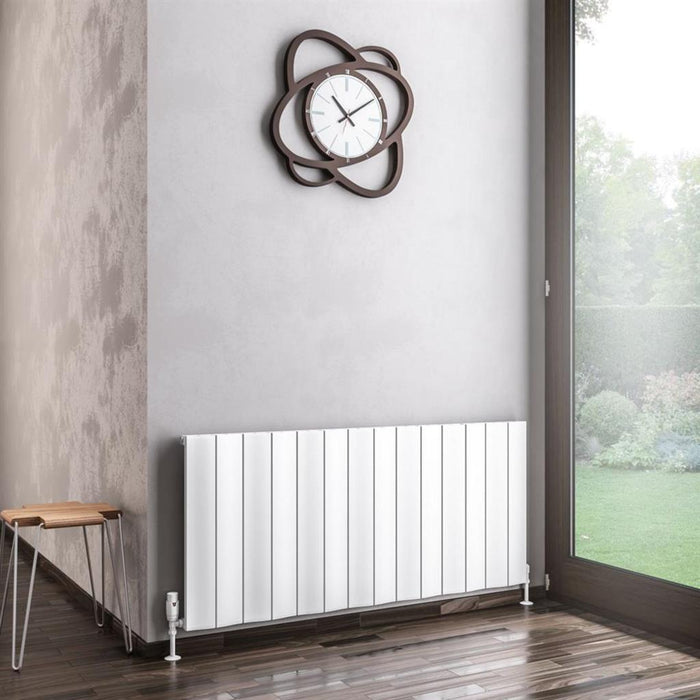Eastbrook Fairford Aluminium Horizontal Designer Radiator - Matt White