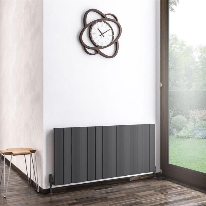 Eastbrook Fairford Aluminium Horizontal Designer Radiator - Matt Anthracite
