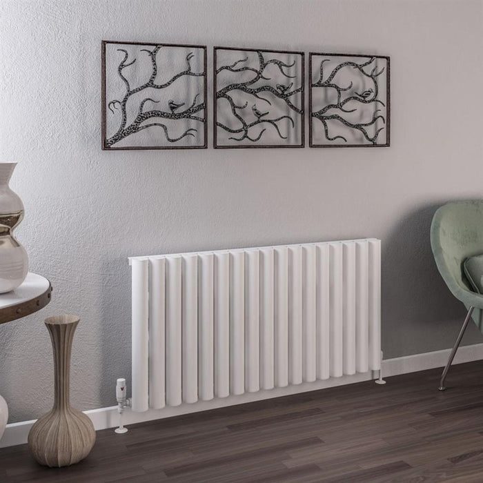 Eastbrook Burford Aluminium Horizontal Designer Radiator - Matt White