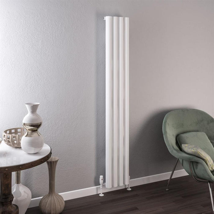 Eastbrook Burford Aluminium Vertical Designer Radiator - Matt White