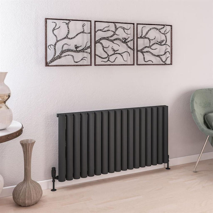 Eastbrook Burford Aluminium Horizontal Designer Radiator - Matt Anthracite