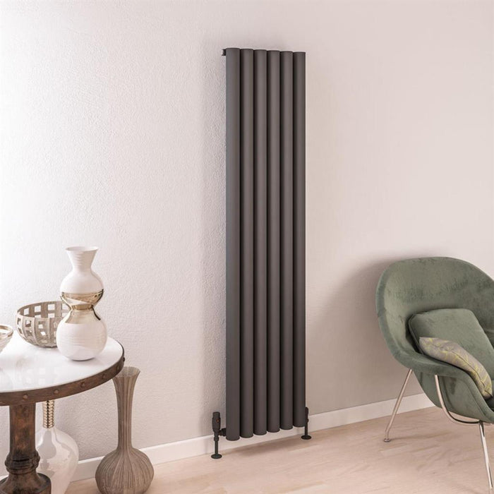 Eastbrook Burford Aluminium Vertical Designer Radiator - Matt Anthracite