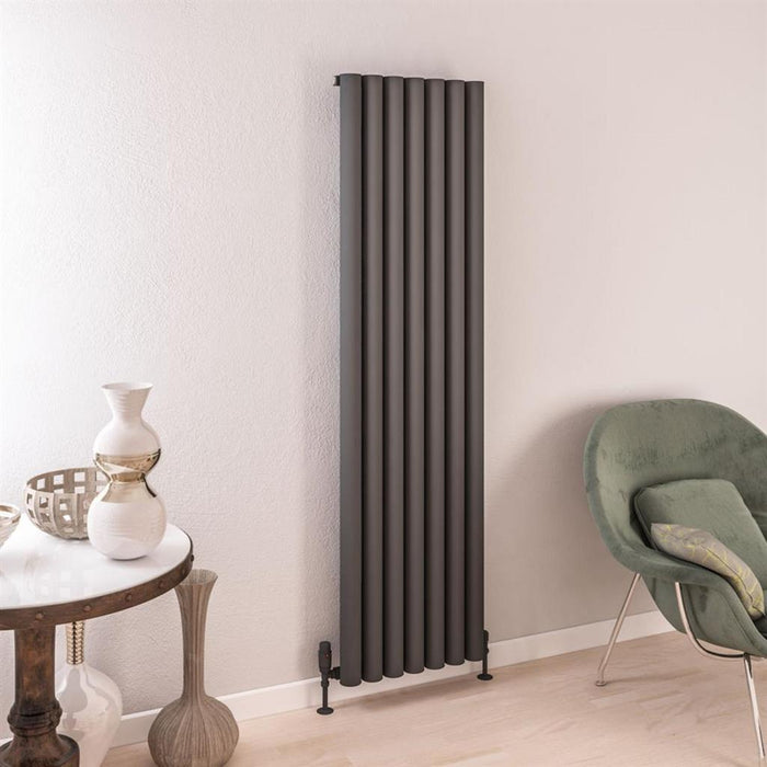 Eastbrook Burford Aluminium Vertical Designer Radiator - Matt Anthracite