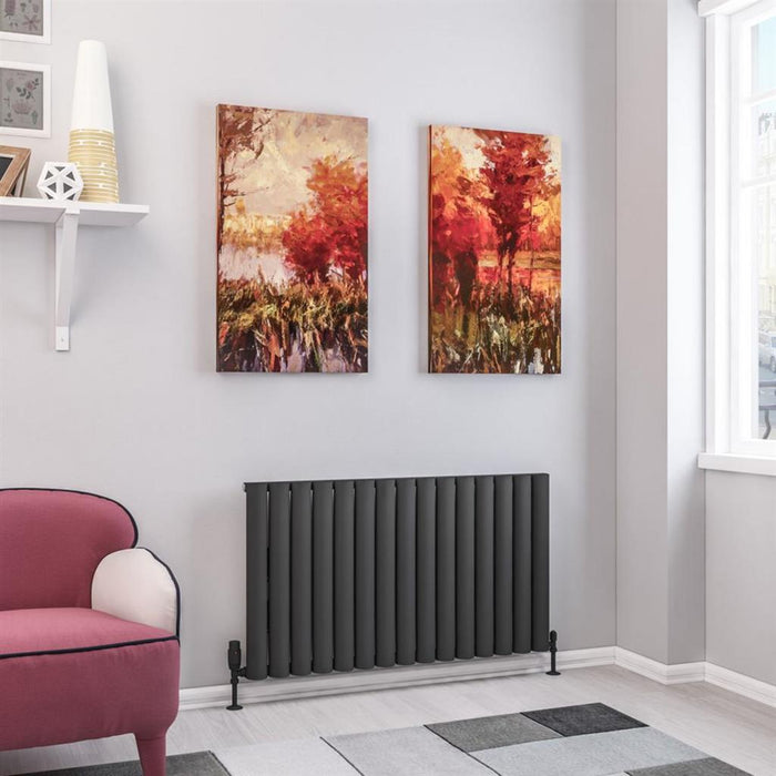 Eastbrook Kelmscott Aluminium Horizontal Designer Radiator - Matt Anthracite