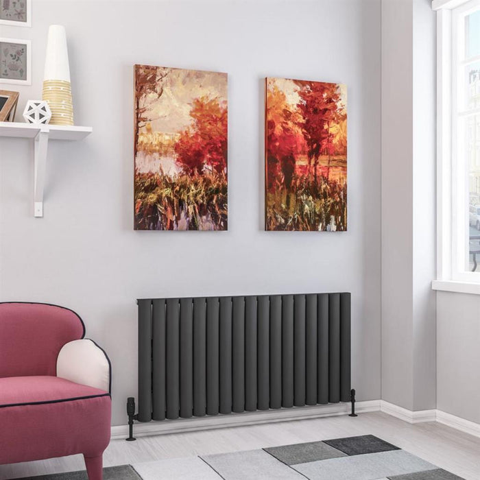 Eastbrook Kelmscott Aluminium Horizontal Designer Radiator - Matt Anthracite