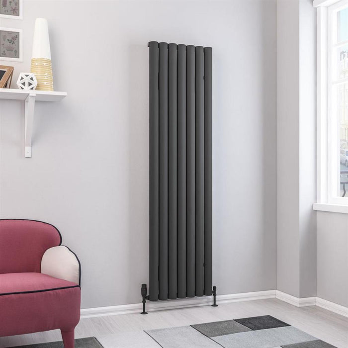 Eastbrook Kelmscott Aluminium Vertical Designer Radiator - Matt Anthracite
