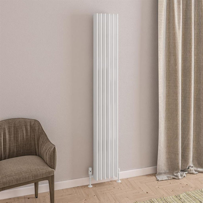 Eastbrook Witney Aluminium Vertical Designer Radiator - Matt White