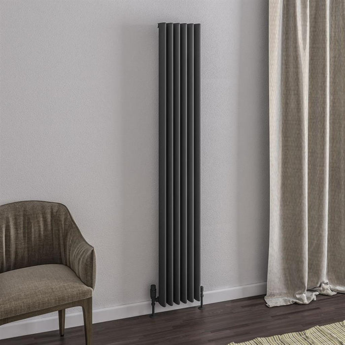 Eastbrook Witney Aluminium Vertical Designer Radiator - Matt Anthracite