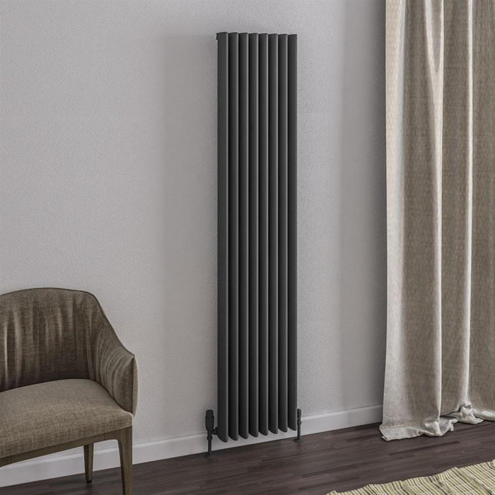 Eastbrook Witney Aluminium Vertical Designer Radiator - Matt Anthracite