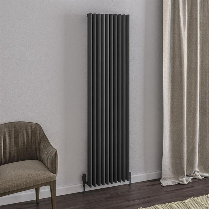 Eastbrook Witney Aluminium Vertical Designer Radiator - Matt Anthracite