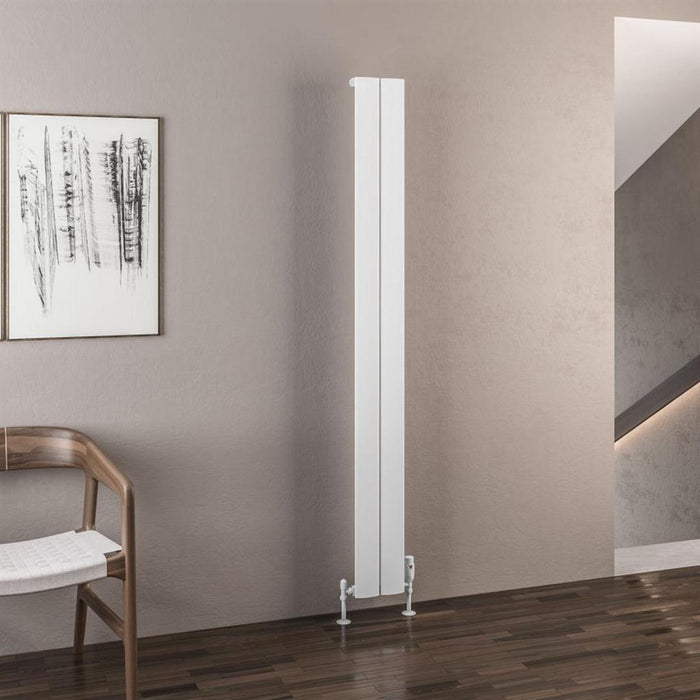 Eastbrook Malmesbury Aluminium Vertical Designer Radiator - Matt White