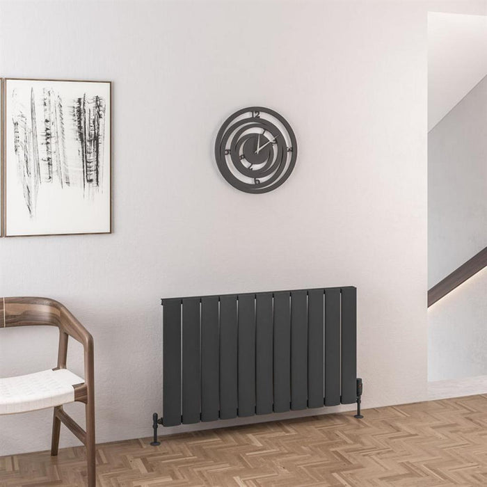 Eastbrook Malmesbury Aluminium Horizontal Designer Radiator - Matt Anthracite