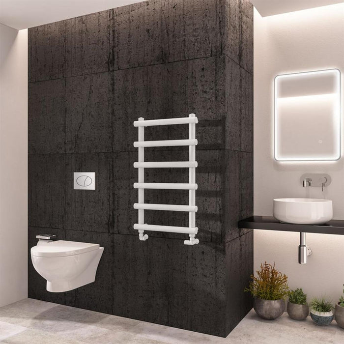 Eastbrook Marlow Vertical Designer Heated Towel Rail - Matt White