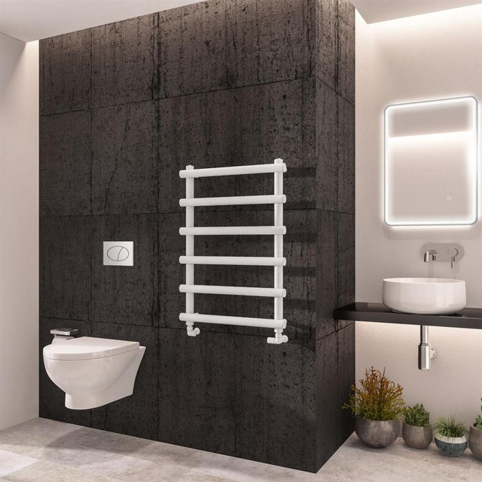 Eastbrook Marlow Vertical Designer Heated Towel Rail - Matt White