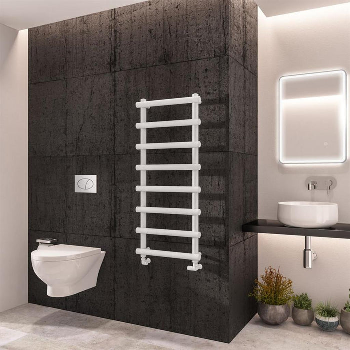 Eastbrook Marlow Vertical Designer Heated Towel Rail - Matt White