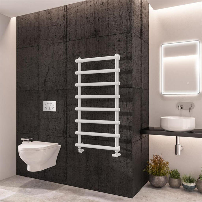 Eastbrook Marlow Vertical Designer Heated Towel Rail - Matt White