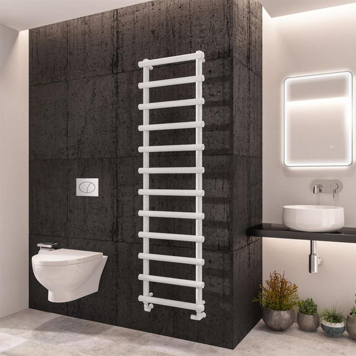Eastbrook Marlow Vertical Designer Heated Towel Rail - Matt White