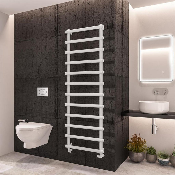 Eastbrook Marlow Vertical Designer Heated Towel Rail - Matt White
