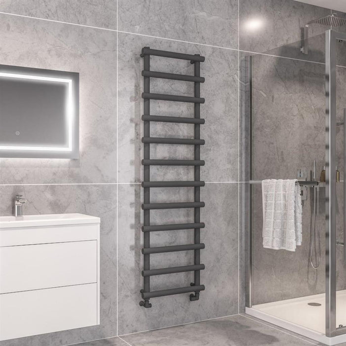 Eastbrook Marlow Vertical Designer Heated Towel Rail - Matt Anthracite