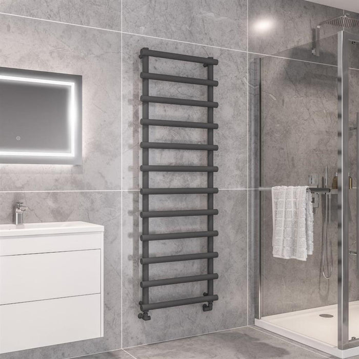 Eastbrook Marlow Vertical Designer Heated Towel Rail - Matt Anthracite