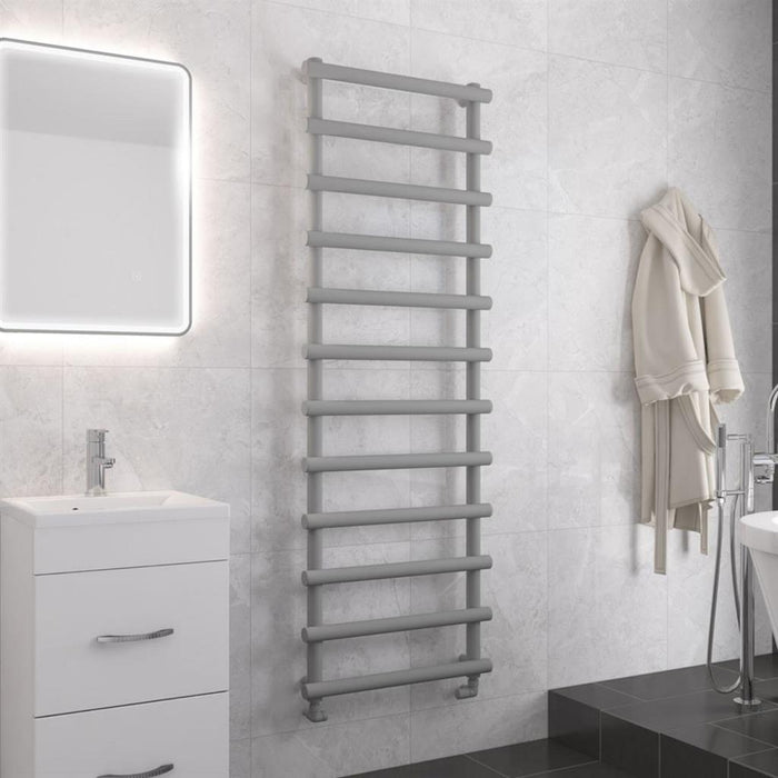 Eastbrook Marlow Vertical Designer Heated Towel Rail - Matt Grey