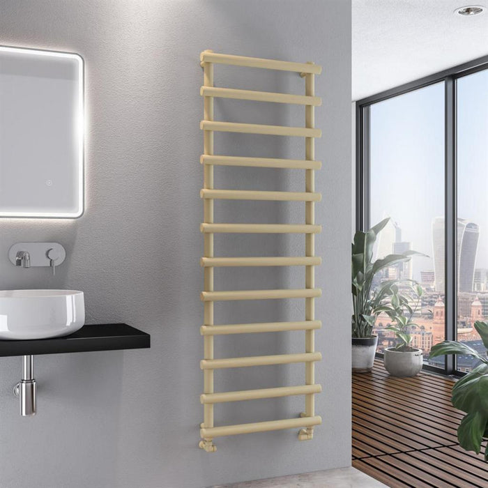 Eastbrook Marlow Vertical Designer Heated Towel Rail - Matt Cappuccino