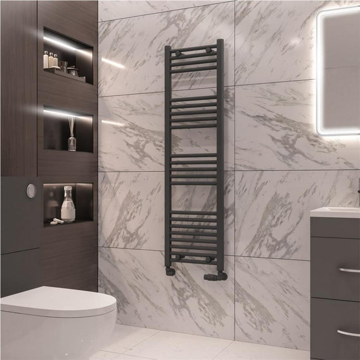 Eastbrook Wingrave Straight Heated Towel Rail - Matt Anthracite