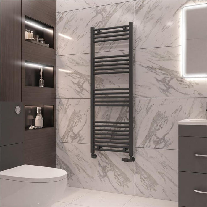 Eastbrook Wingrave Straight Heated Towel Rail - Matt Anthracite