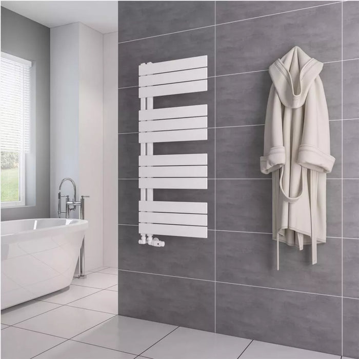 Eastbrook Helmsley Vertical Designer Heated Towel Rail - Matt White