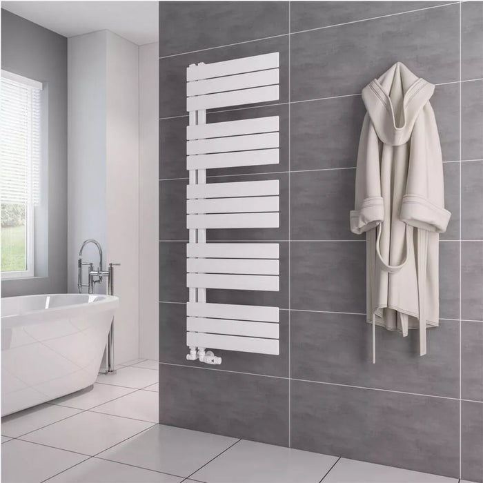 Eastbrook Helmsley Vertical Designer Heated Towel Rail - Matt White