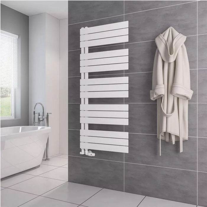 Eastbrook Helmsley Vertical Designer Heated Towel Rail - Matt White