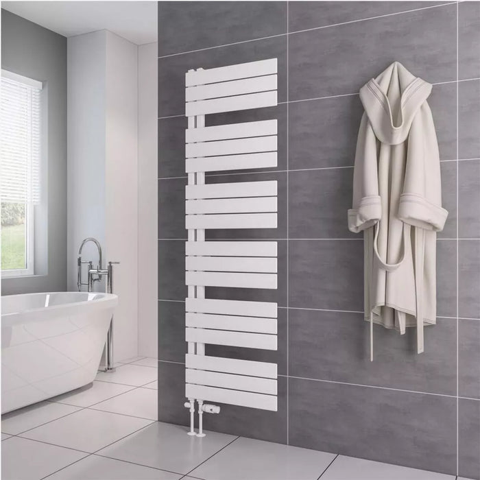 Eastbrook Helmsley Vertical Designer Heated Towel Rail - Matt White