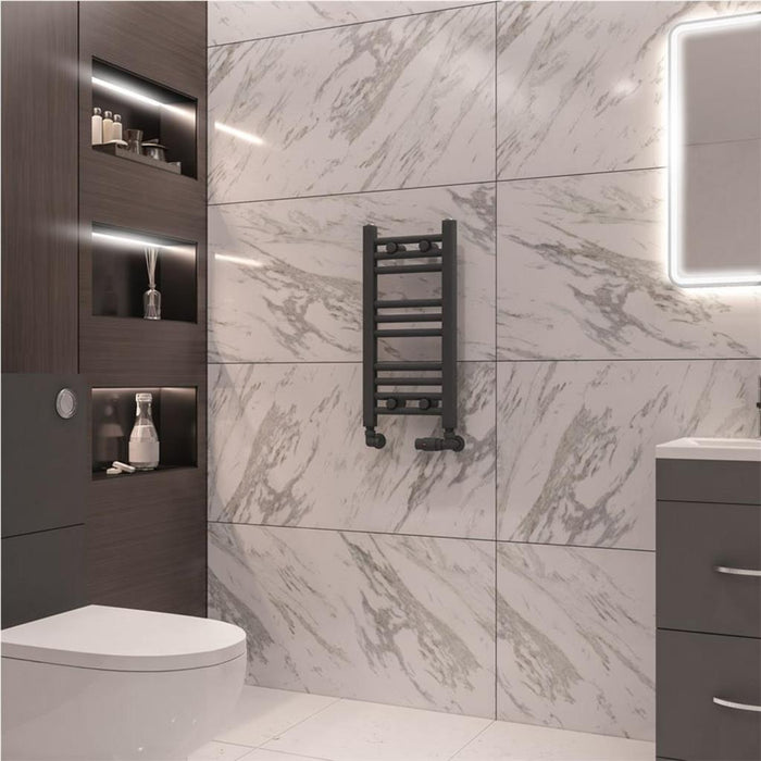 Eastbrook Wingrave Straight Heated Towel Rail - Matt Anthracite