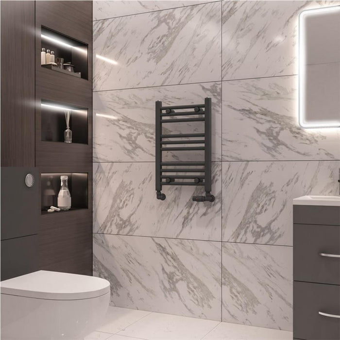 Eastbrook Wingrave Straight Heated Towel Rail - Matt Anthracite