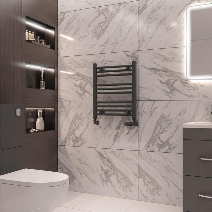 Eastbrook Wingrave Straight Heated Towel Rail - Matt Anthracite