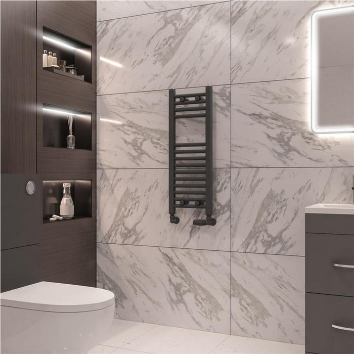 Eastbrook Wingrave Straight Heated Towel Rail - Matt Anthracite