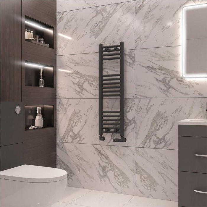 Eastbrook Wingrave Straight Heated Towel Rail - Matt Anthracite