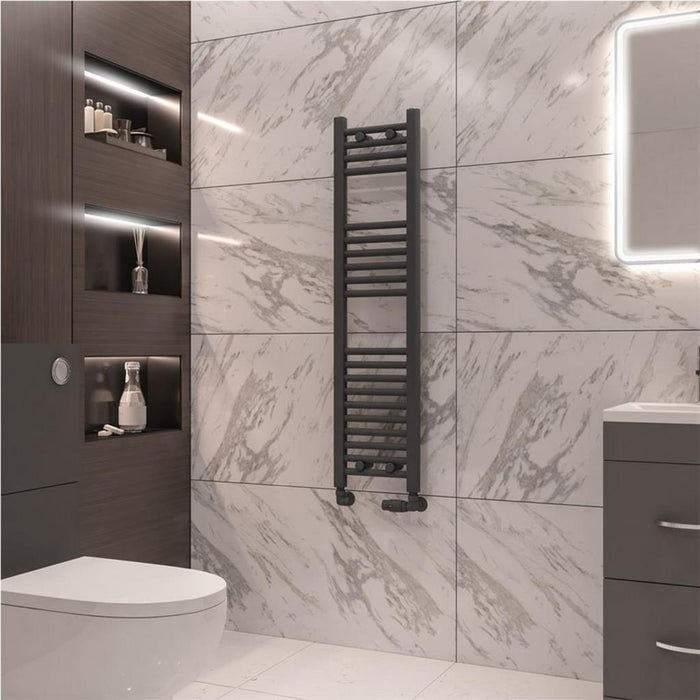 Eastbrook Wingrave Straight Heated Towel Rail - Matt Anthracite