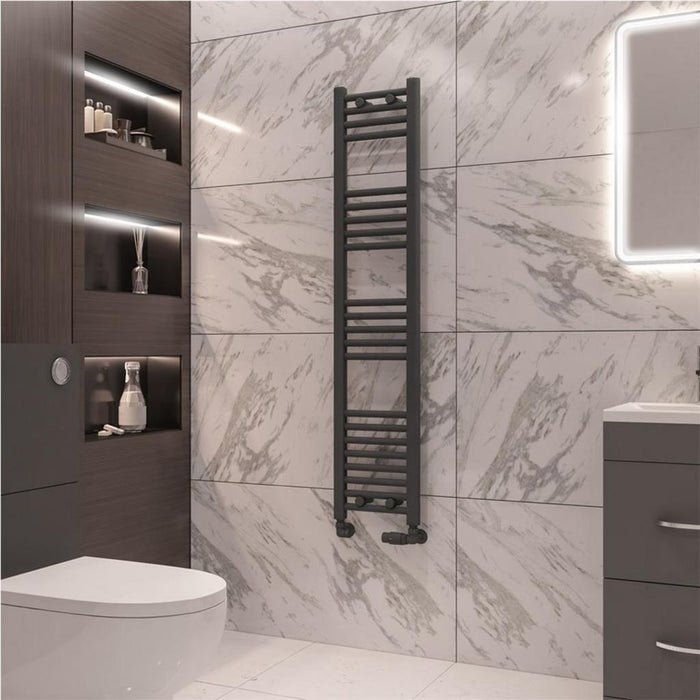 Eastbrook Wingrave Straight Heated Towel Rail - Matt Anthracite