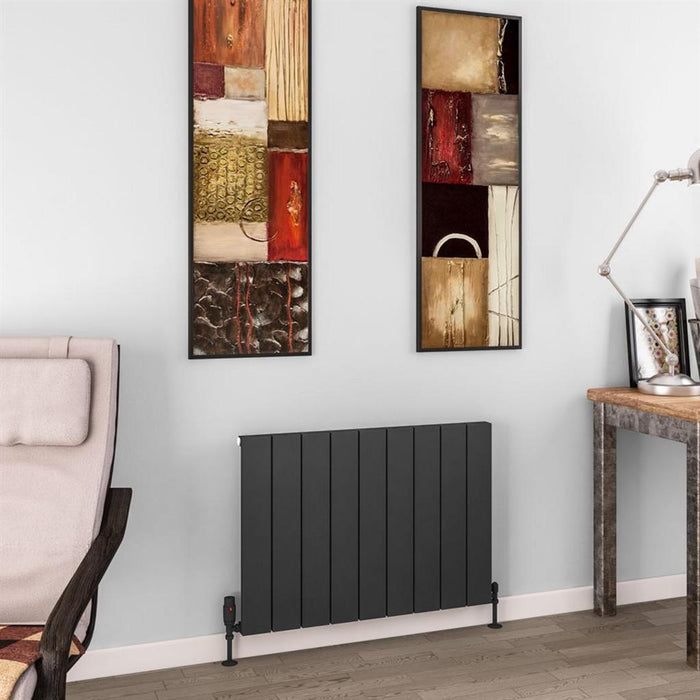Eastbrook Charlton Aluminium Horizontal Designer Radiator - Matt Anthracite