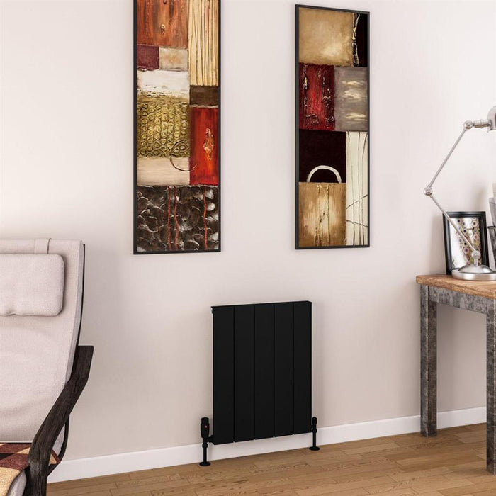 Eastbrook Charlton Aluminium Vertical Designer Radiator - Matt Black