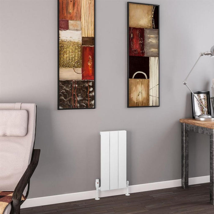 Eastbrook Charlton Aluminium Vertical Designer Radiator - Matt White
