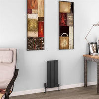 Eastbrook Charlton Aluminium Vertical Designer Radiator - Matt Anthracite