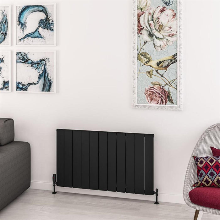 Eastbrook Withington Aluminium Horizontal Designer Radiator - Matt Black
