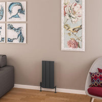 Eastbrook Withington Aluminium Vertical Designer Radiator - Matt Anthracite